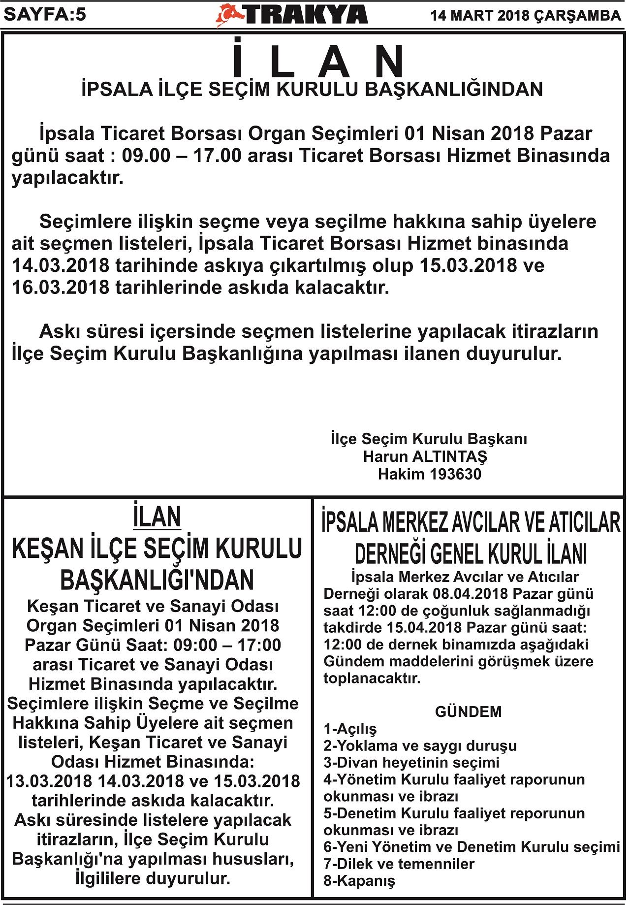 14 Mart 2018