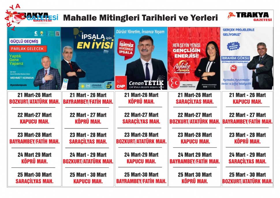 Mahalle Miting Programları Belli Oldu.