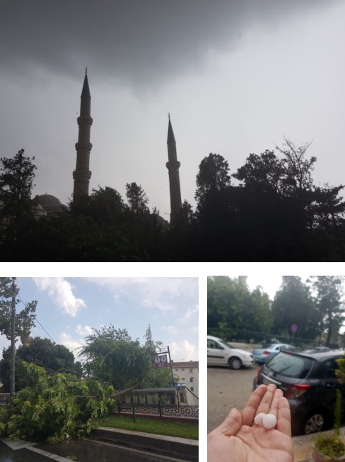 Edirne’yi Dolu Vurdu.