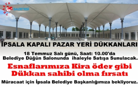 T.C.	 EDİRNE İLİ  İPSALA BELEDİYE BAŞKANLIĞI İLAN