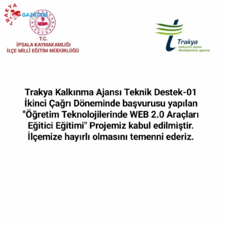 Milli Eğitim Müdürlüğünün Bir Projesi Daha Kabul Edildi.