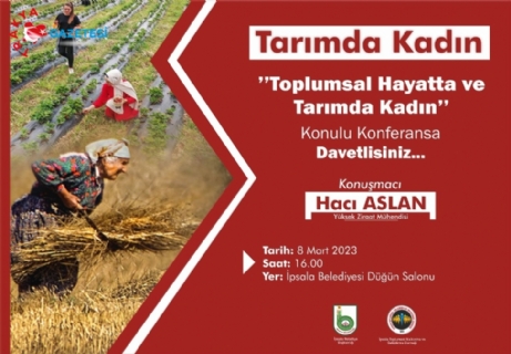 “İpsala’da “Tarımda Kadın ”Toplantısı Yapılacak.